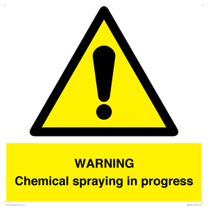 WARNING Chemical spraying in progress